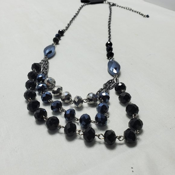 Hematite drusy triple layer necklace - Picture 5 of 7